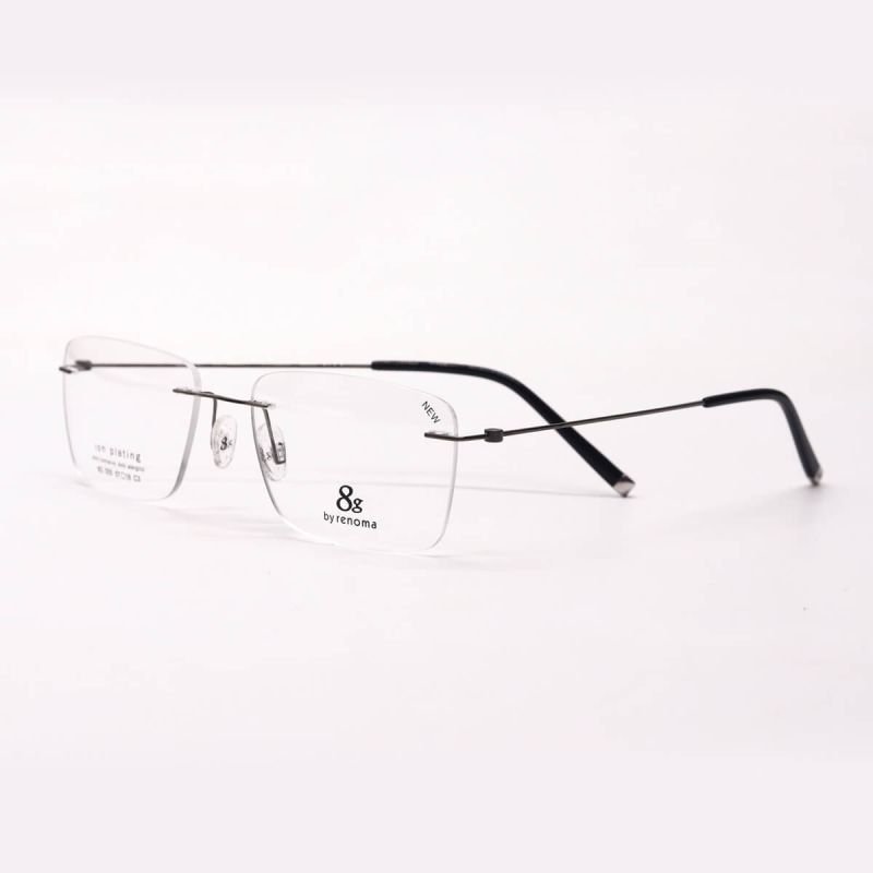 Armação De Óculos 8G 005 Masculino 57x18x142