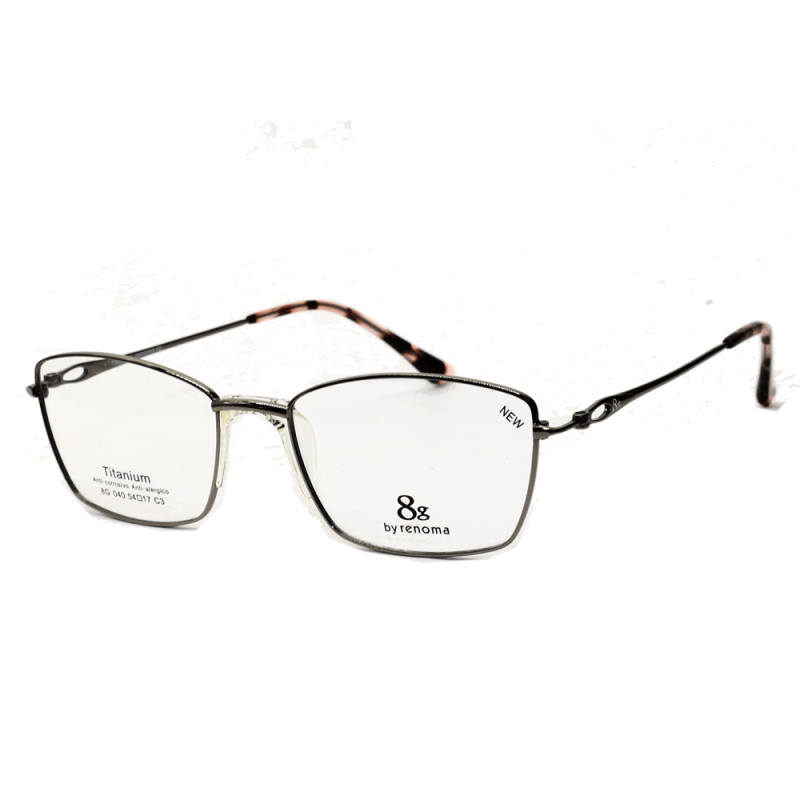 Armação de Óculos 8G040 Feminino 54x17x142