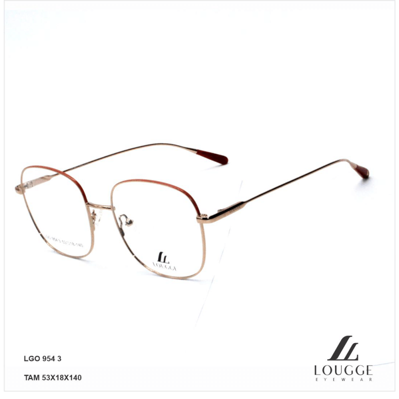 Armação de Óculos Lougge LGO 954 Feminino 53x18x140