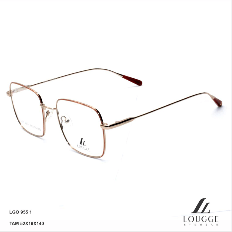 Armação de Óculos Lougge LGO 955 Feminino 52x19x140