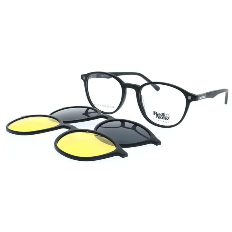 Armação de Óculos Red Nose ClipOn RNC 314 Masculino 56x18x145